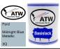 Preview: Ford, Midnight Blue Metallic, 3Q: 1L Lackdose, von ATW Autoteile West.